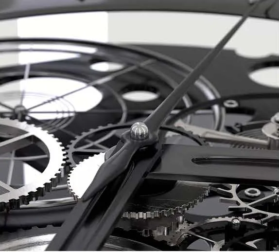 Mid shot of the hands and gears